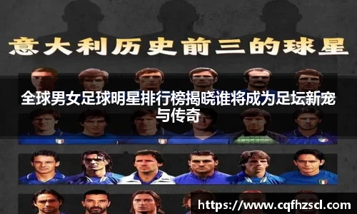 全球男女足球明星排行榜揭晓谁将成为足坛新宠与传奇